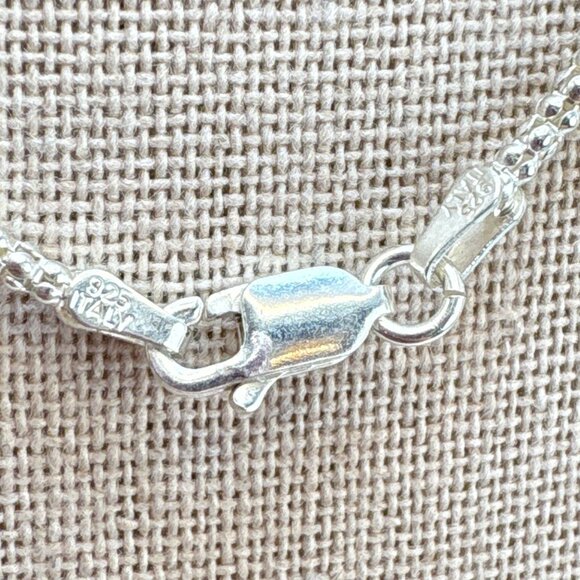 Sterling Silver 925 Mother of Pearl Scroll Pendant Necklace Size 23.5" Length - Picture 11 of 16